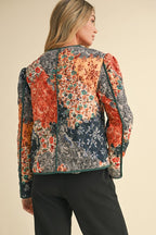 Navy Patchwork Quilted Jacket SHOPS OR PICKUP FROM COCO 10/21/25