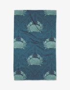 Blue Crab Tea Towel Geometry
