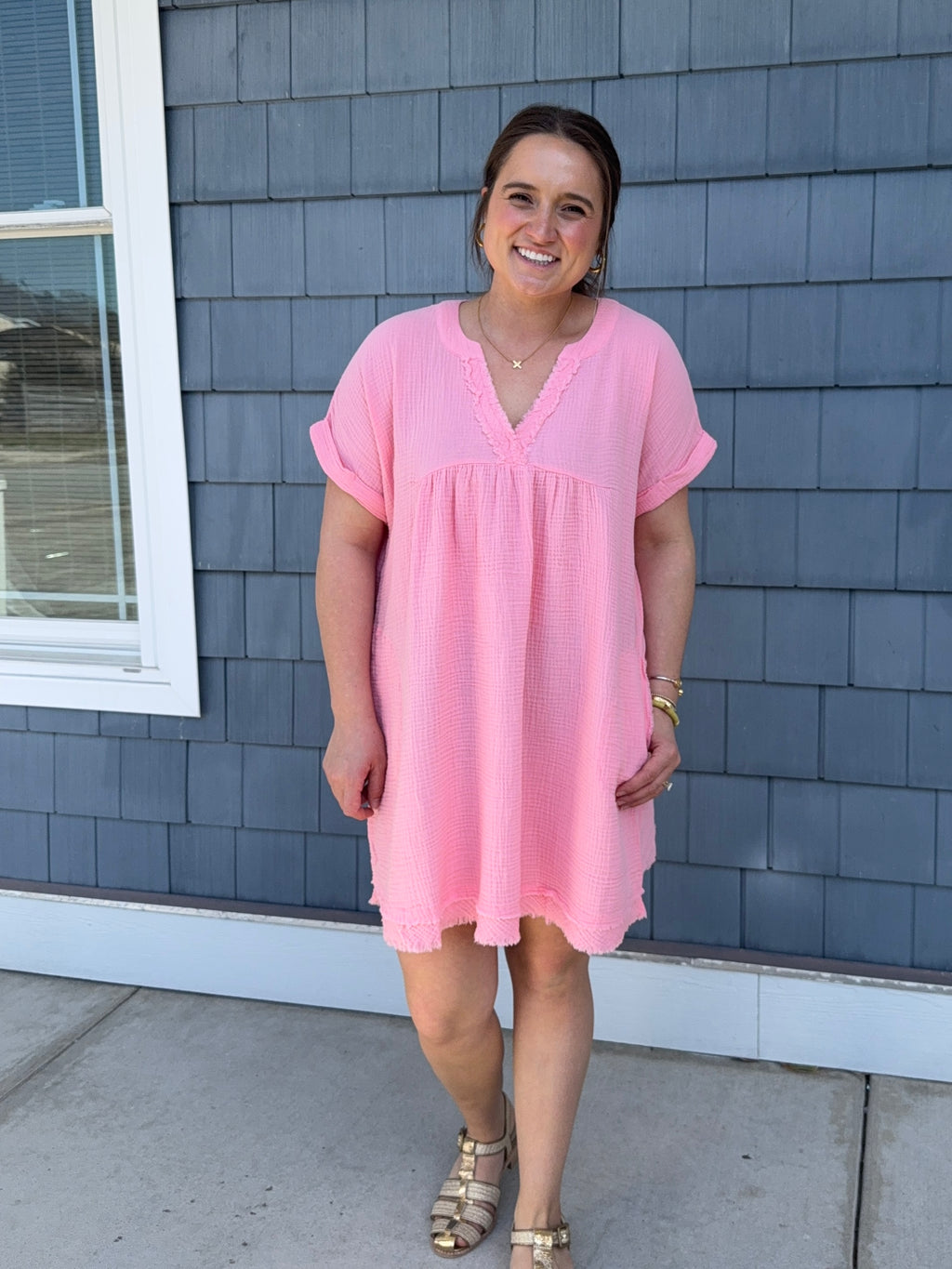 Pink Cotton Dress