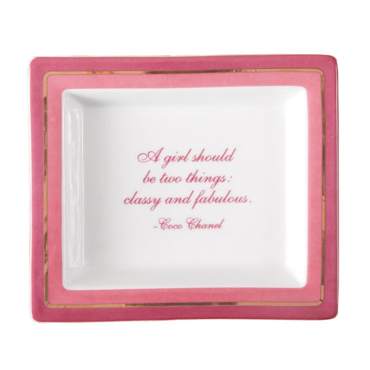 Classy & Fabulous Porcelain Tray w/Gift Box