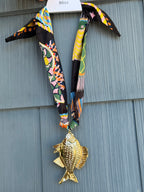 Fish Charm Scarf Necklace