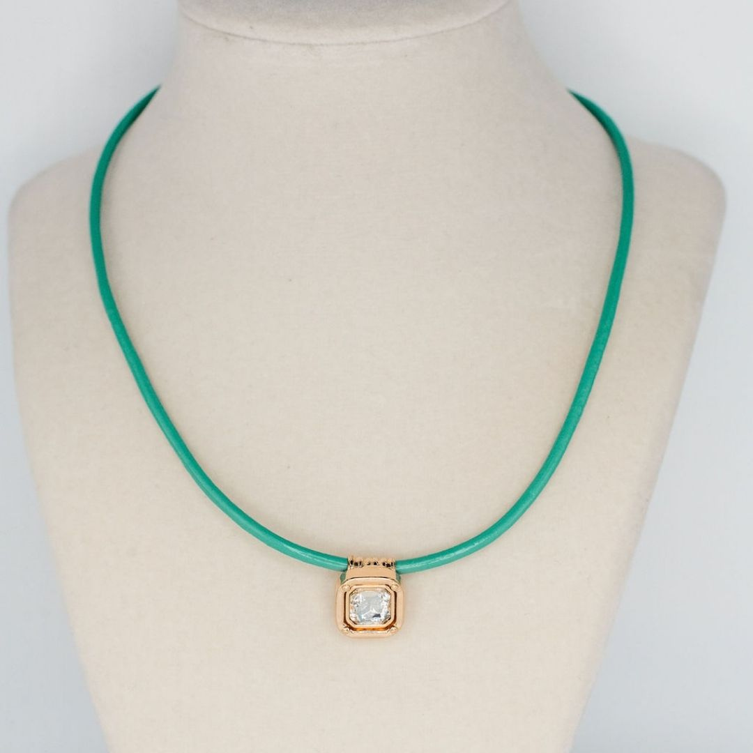 Gold Sparkle Necklace Turquoise - Smith & Co.