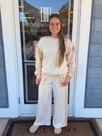 Checkered Wide Leg Pant Set