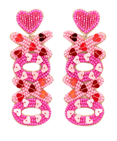 Beaded XOXO Earrings
