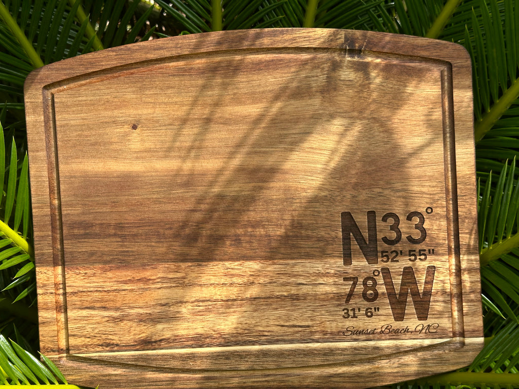 Sunset Beach Wooden Cutting Board