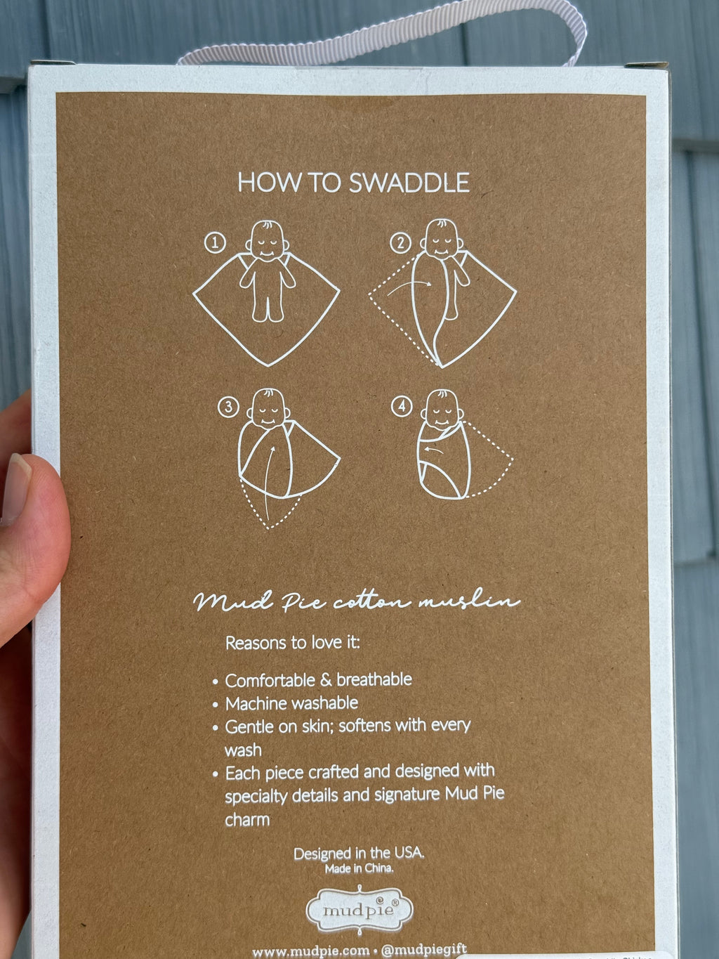 Mudpie Boxed Cotton Muslin Swaddle Chicken
