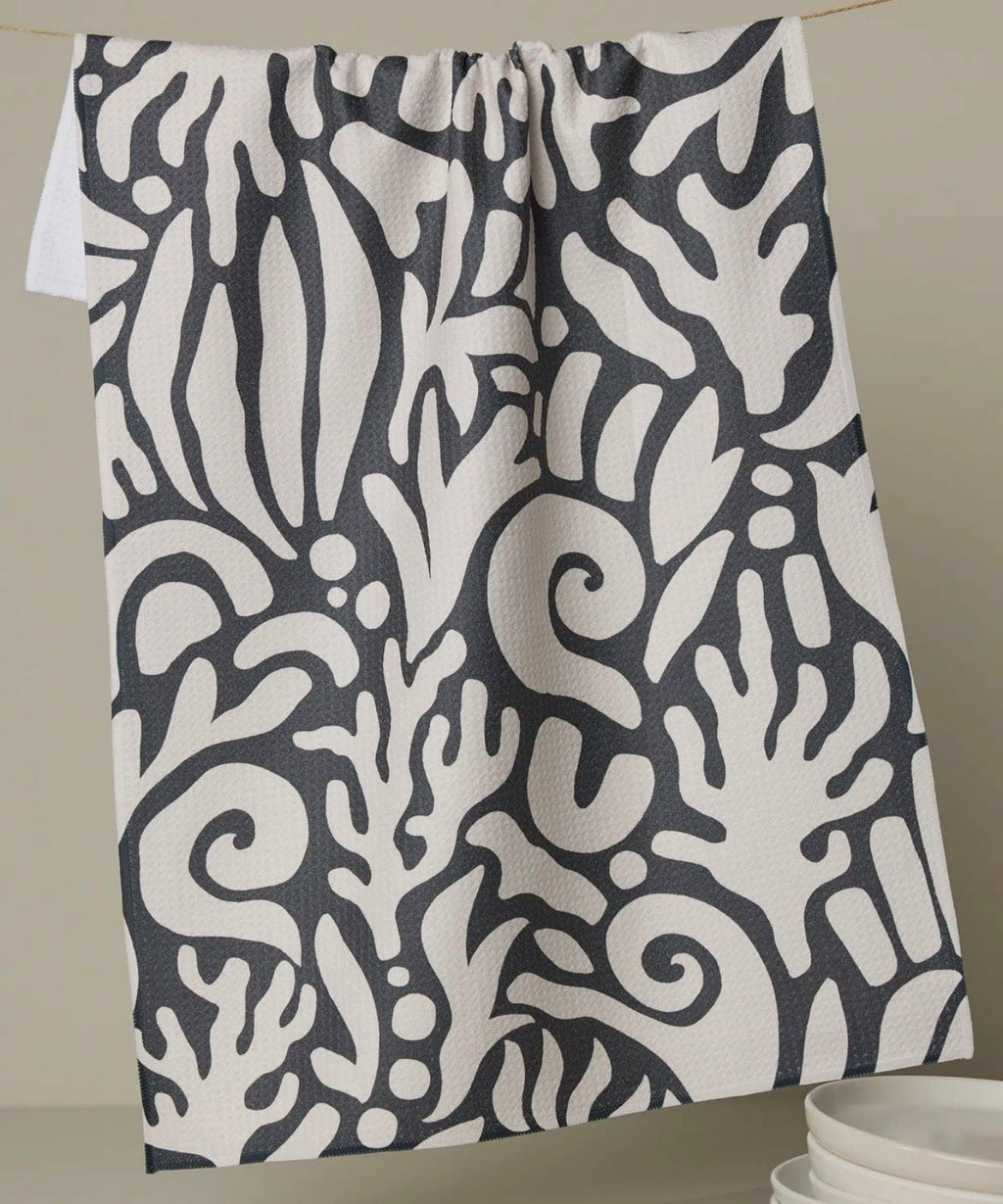 Ink Well Reef Tea Towel Geometry