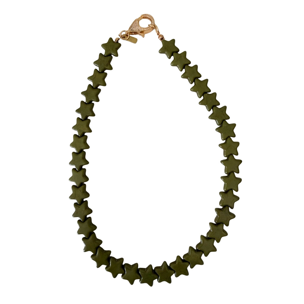 Sea Star Necklace SMALL - Hunter Green- Smith & Co.