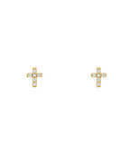 Pave CZ Cross Studs