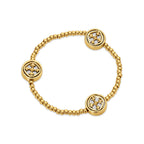 Beaded Stretch Medallion Bracelet 7.5” Gracewear