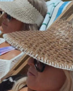 Playa Crochet Straw Visor Cocoa