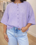 Purple Knit Cardigan