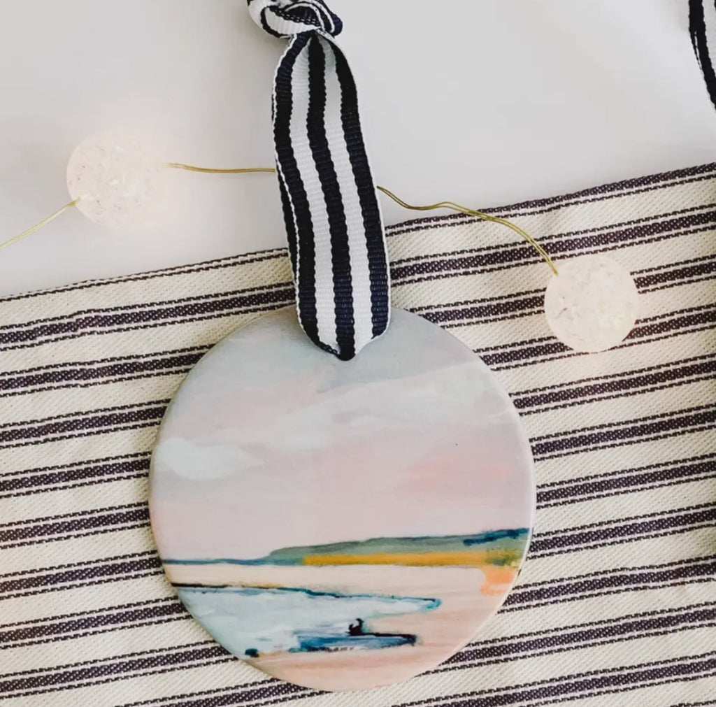 Porcelain Beach Ornament