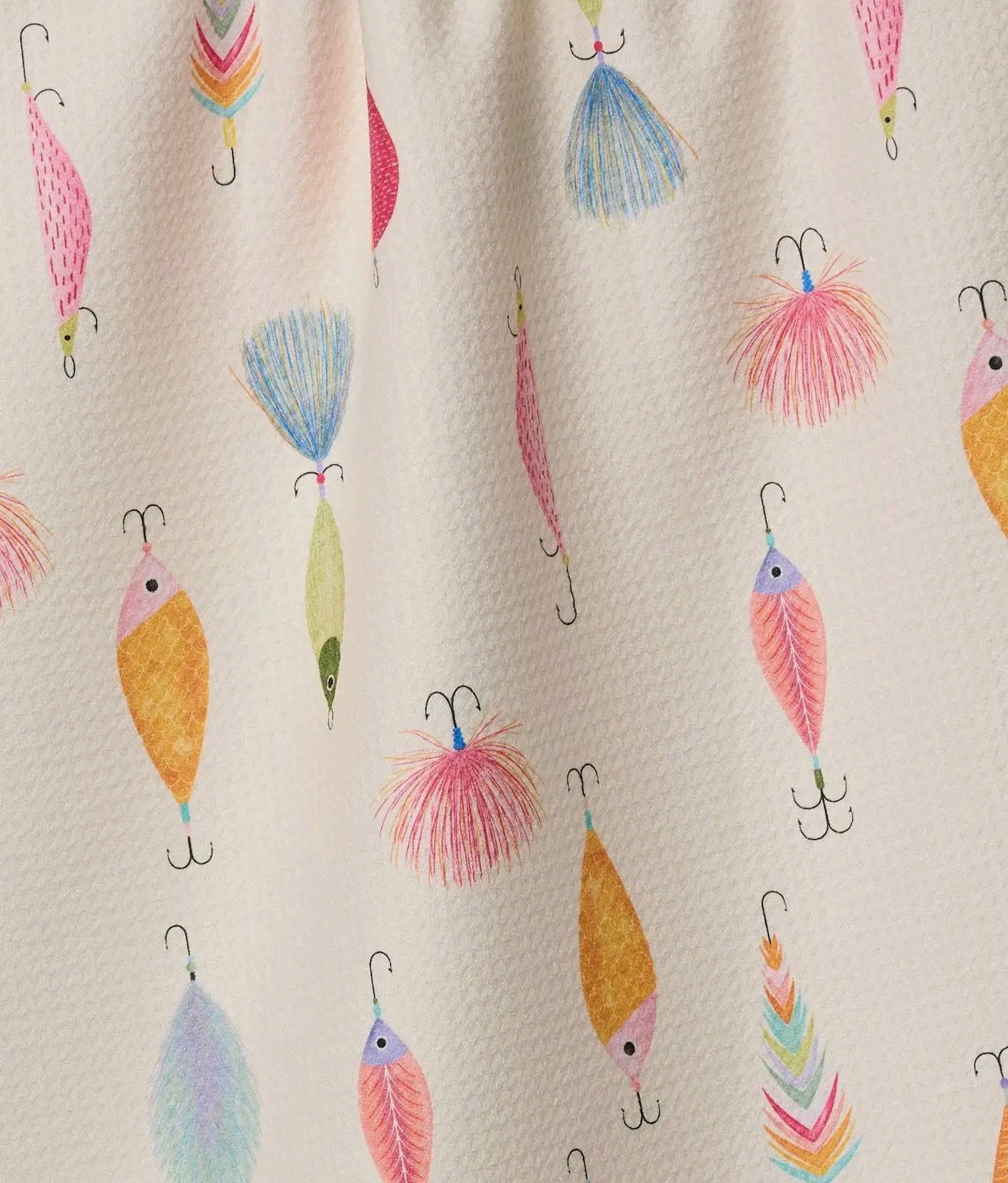 Fishing Lures Tea Towel Geometry
