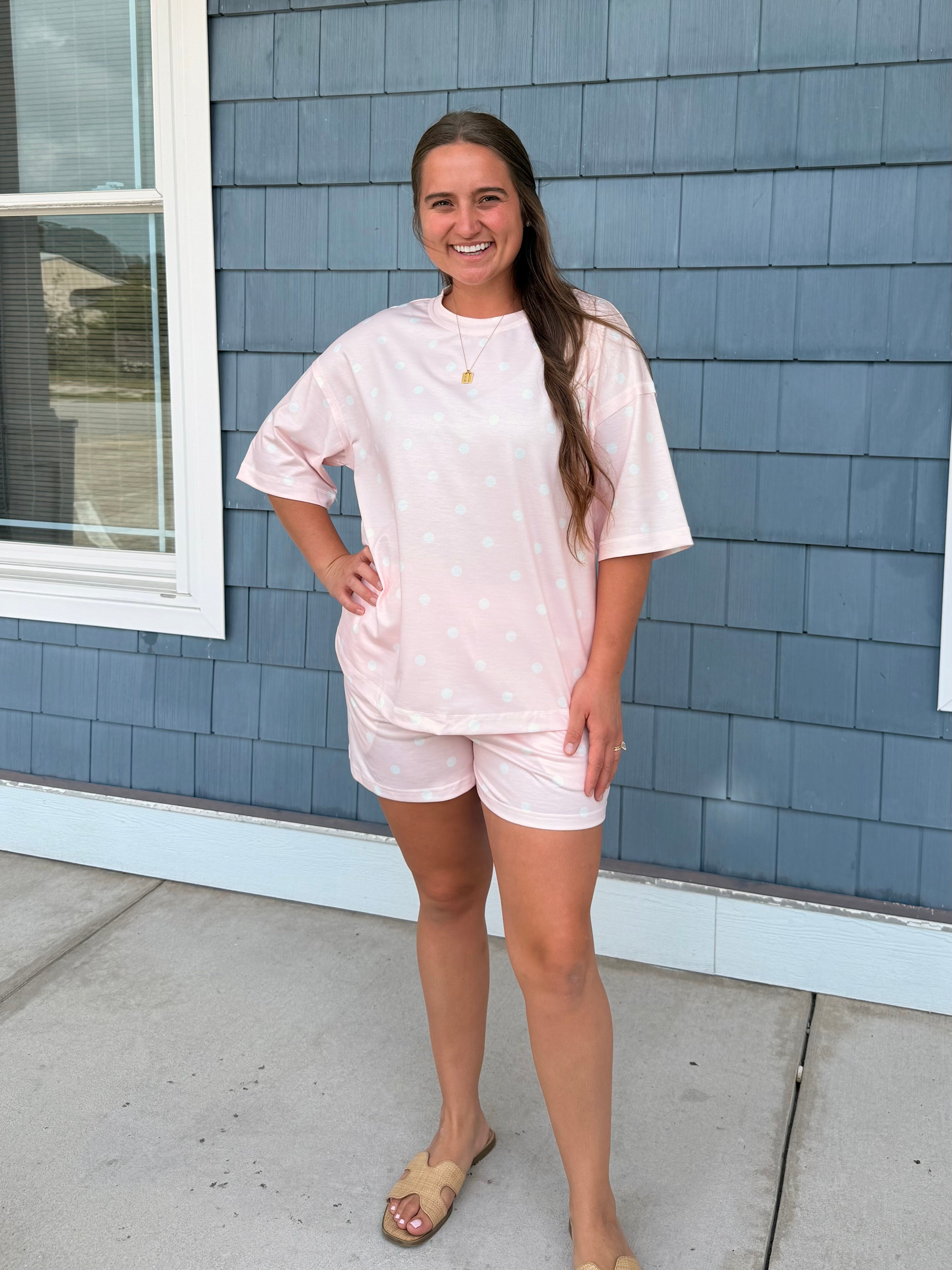 Pink Polka Dot Set