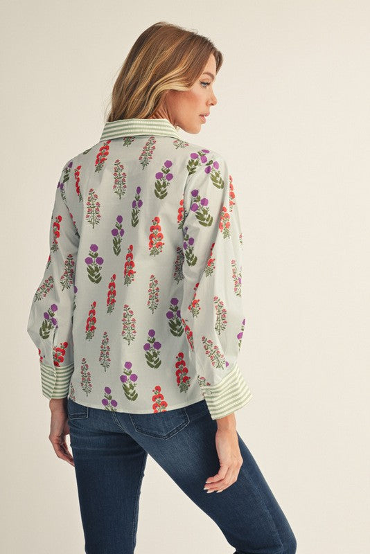 Mint Floral Top- Available for shipping or pickup at COCO 9/5/25