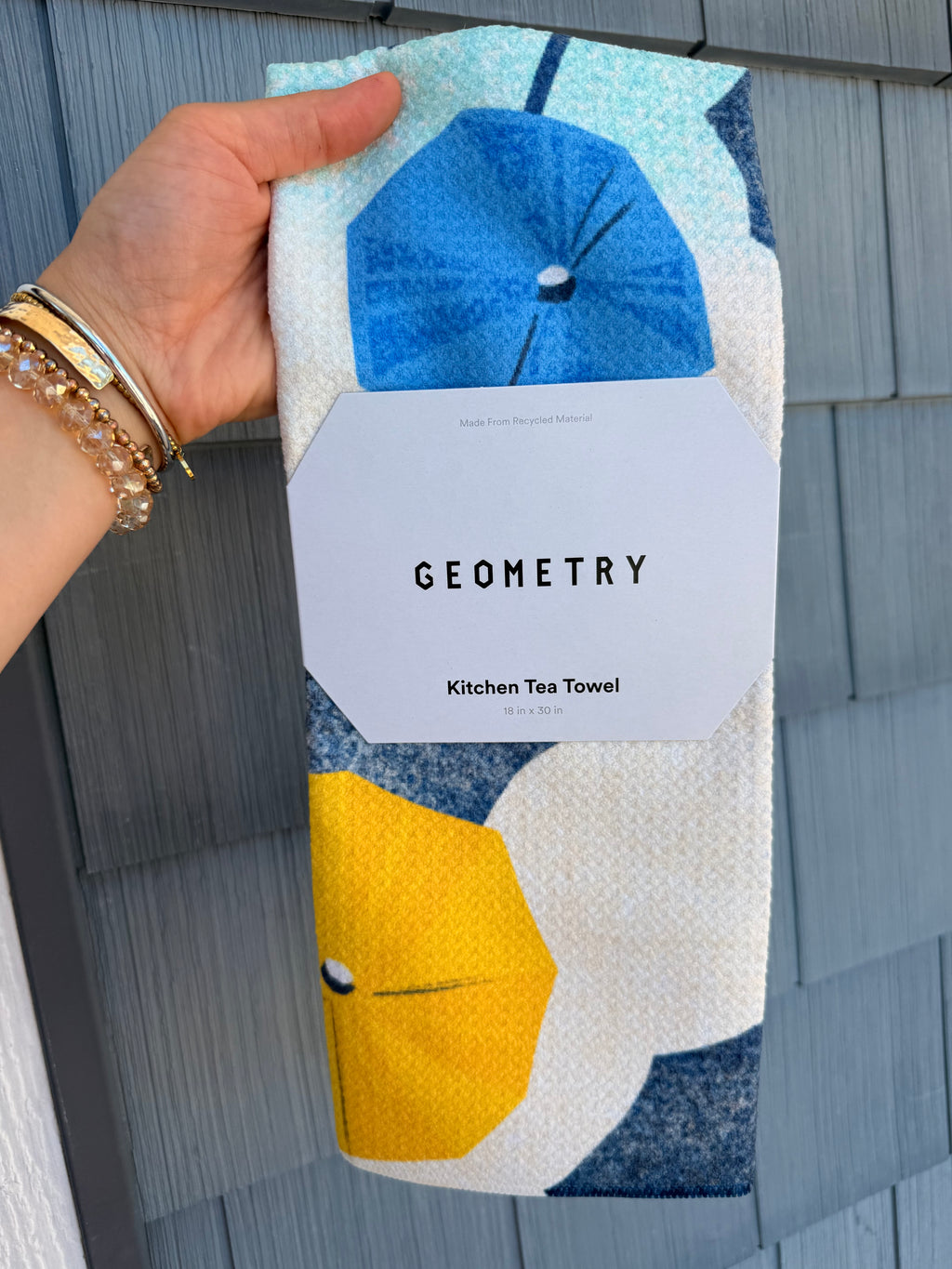 Dancing Umbrellas Tea Towel Geometry