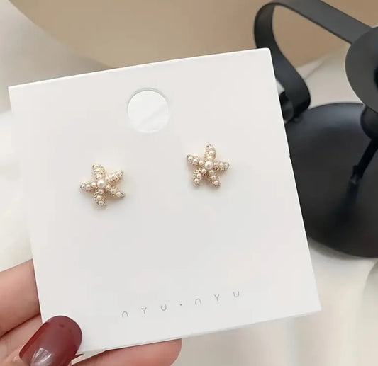 Studded Starfish Earrings