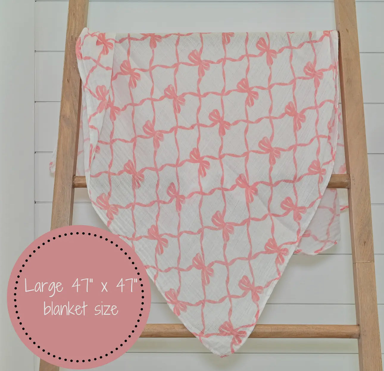 Beautiful Bows Baby Swaddle Blanket