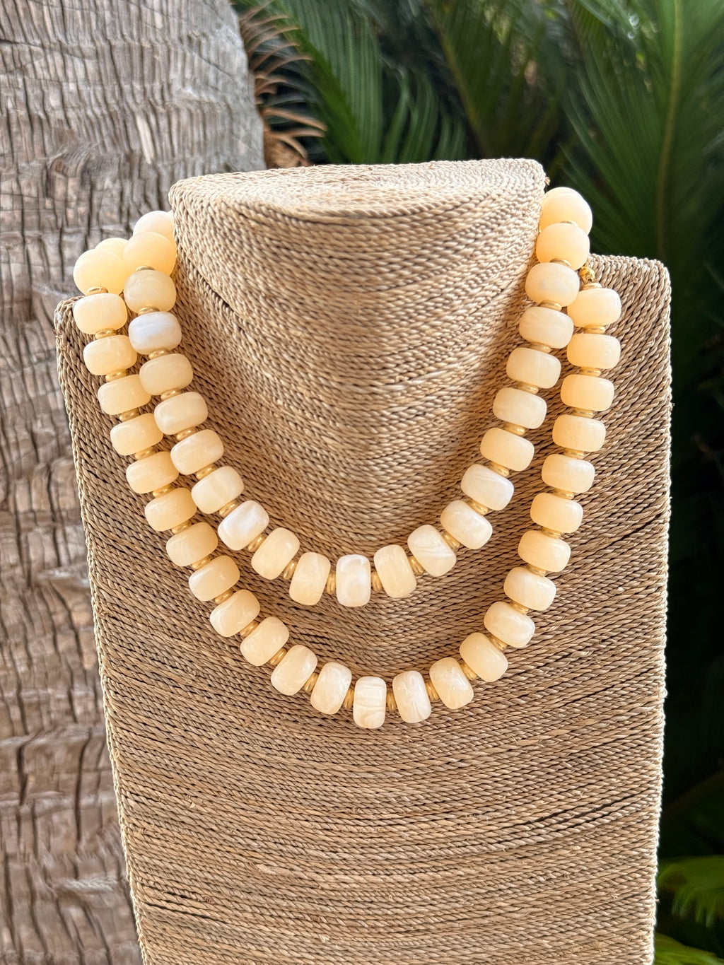 Cream Beaded Necklace