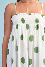 Green Polka Dot Maxi Dress