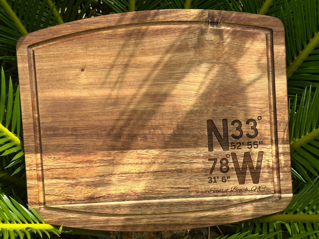 Sunset Beach Wooden Cutting Board