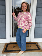 Orchid Wave Knit Top
