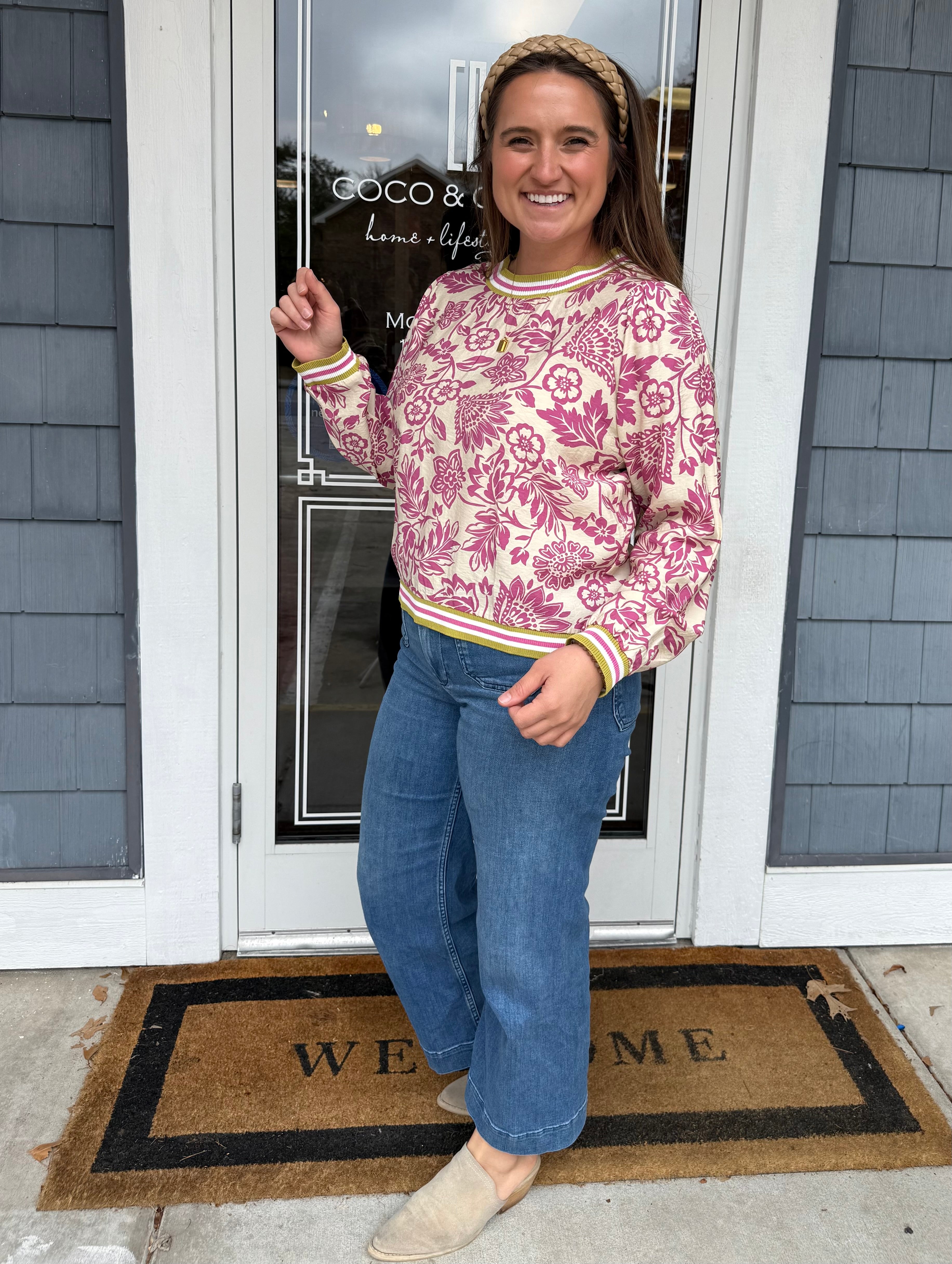 Orchid Wave Knit Top