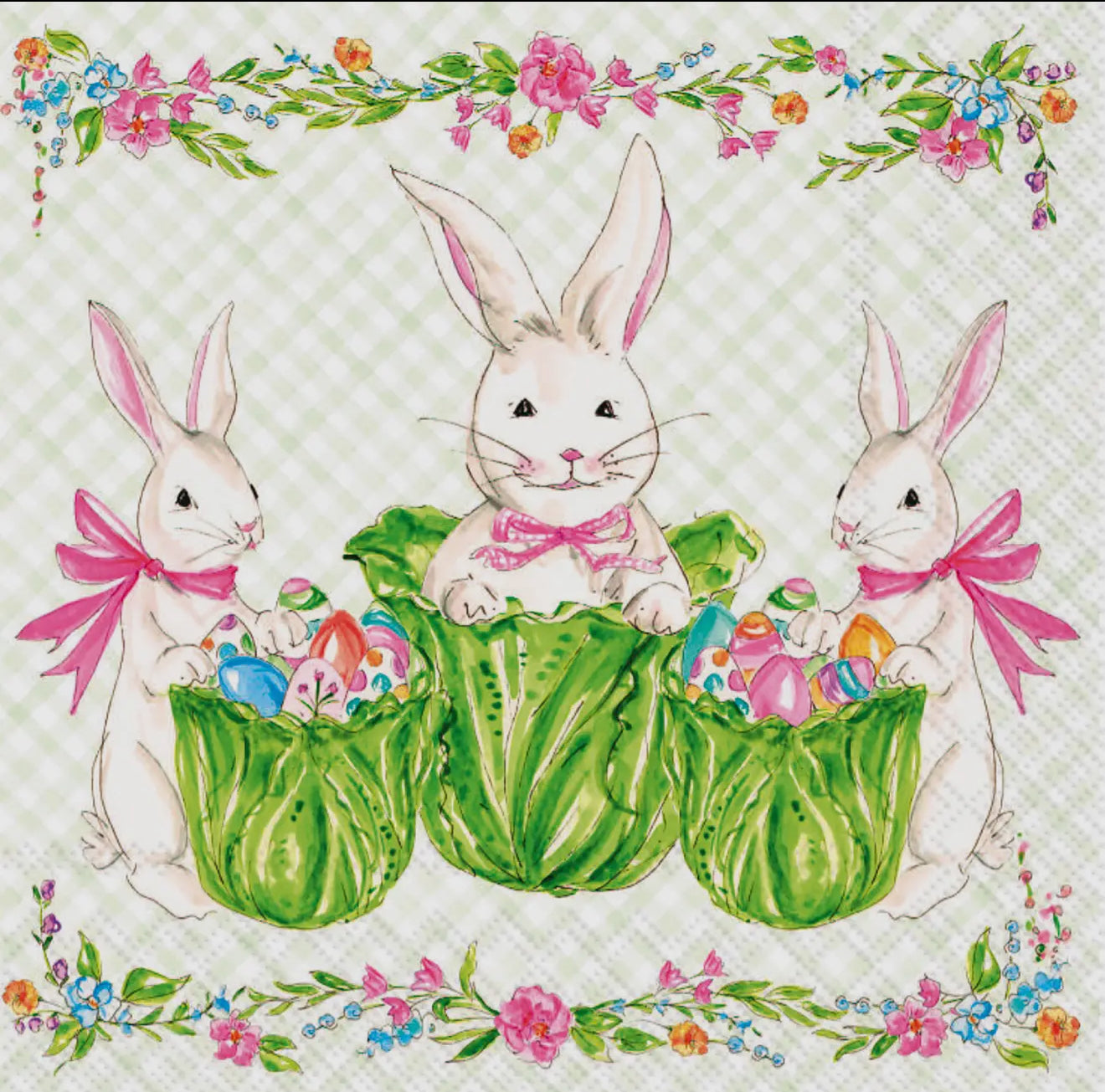 Cabbage Bunny Cocktail Napkins