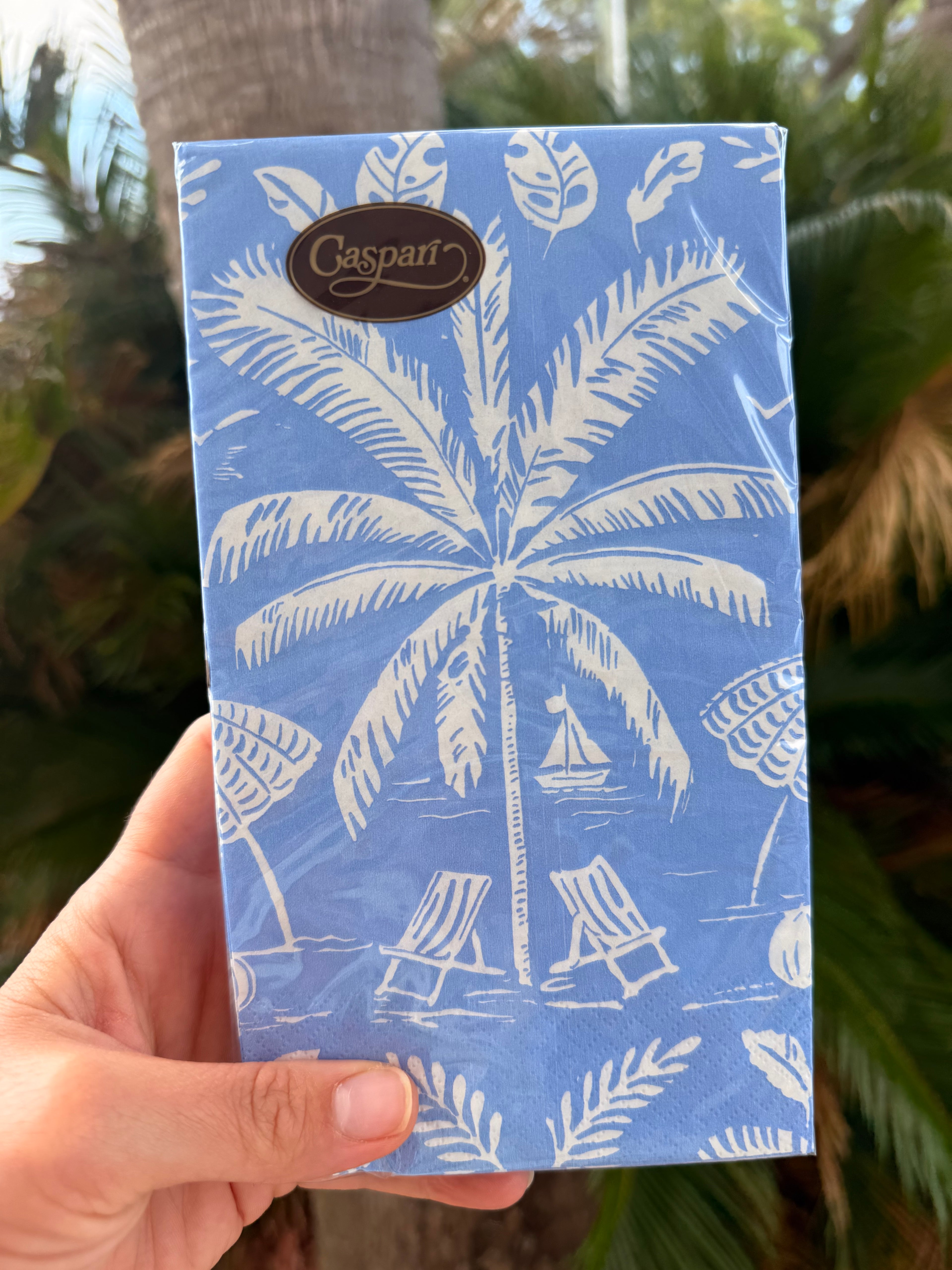 Palms & Parasols Guest Towels Caspari