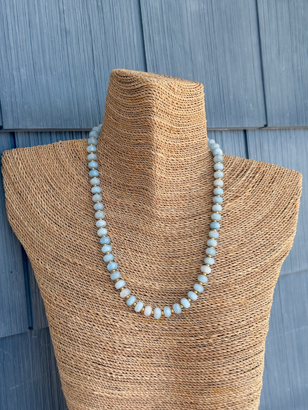 Sea Glass Necklace - Dusty Blue- Smith & Co.