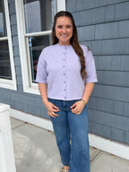 Purple Knit Cardigan