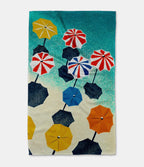 Dancing Umbrellas Tea Towel Geometry