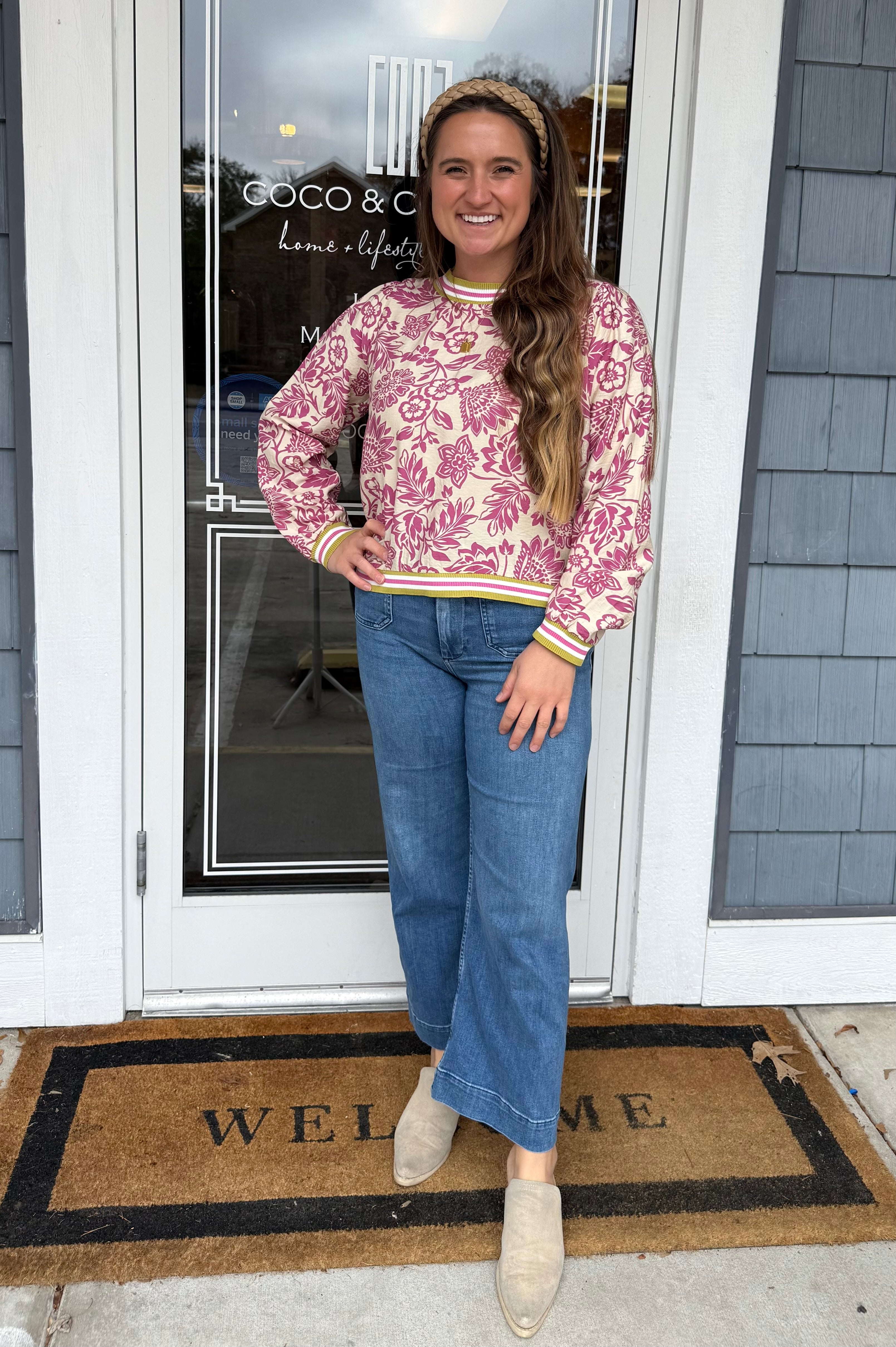 Orchid Wave Knit Top