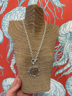 Cross Coin Necklace Silver