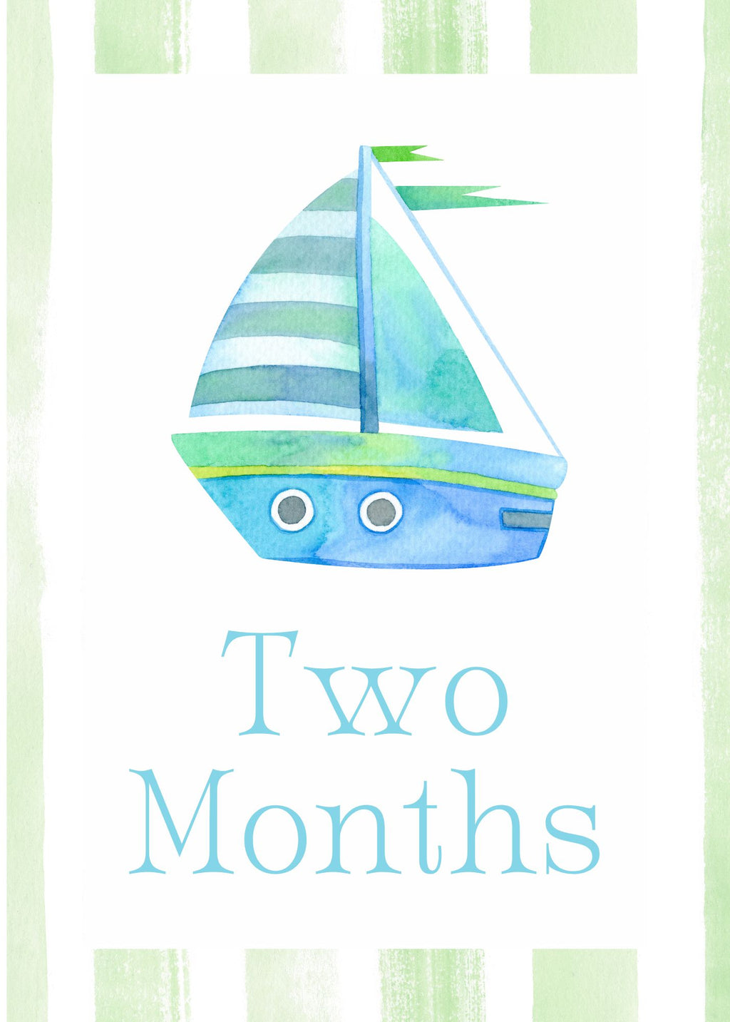 Sailboat Milestone Cards