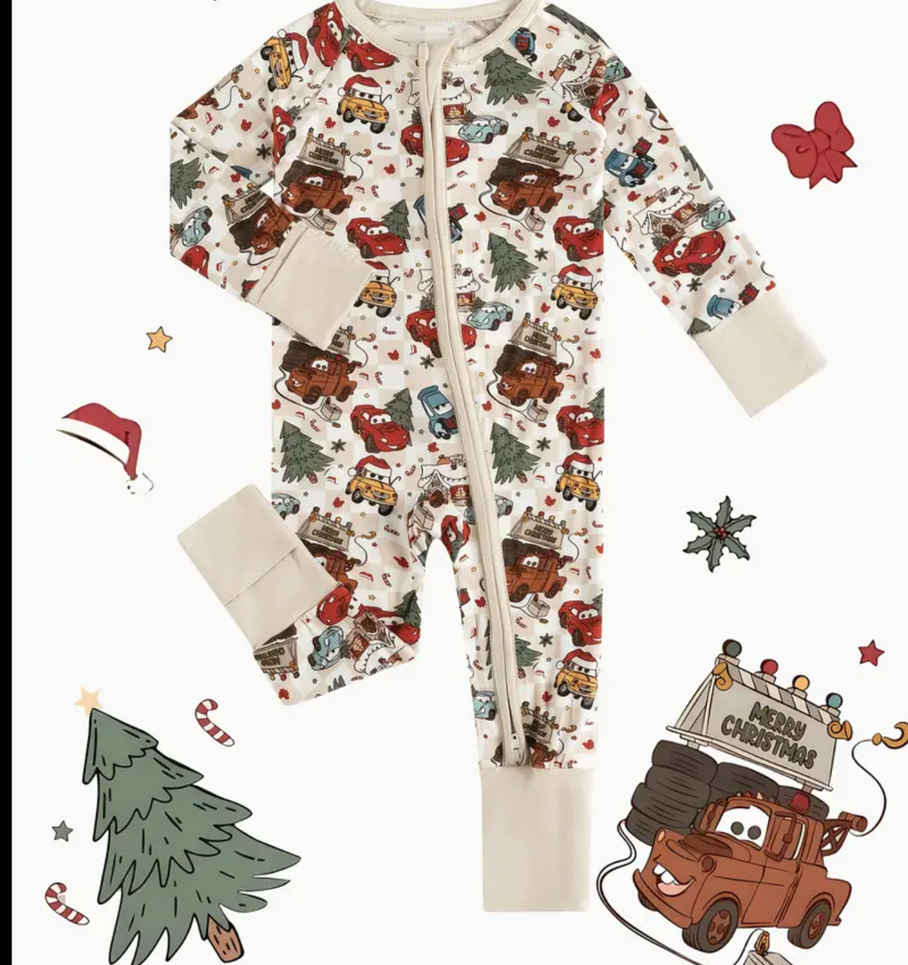 Lightning McQueen Christmas Tree Onesie