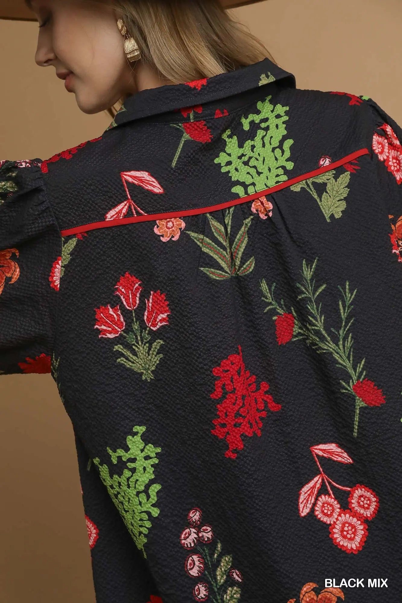 Black Floral Print Textured Fabric Dress SHIPS OR PICKUP FROM COCO 10/10/25