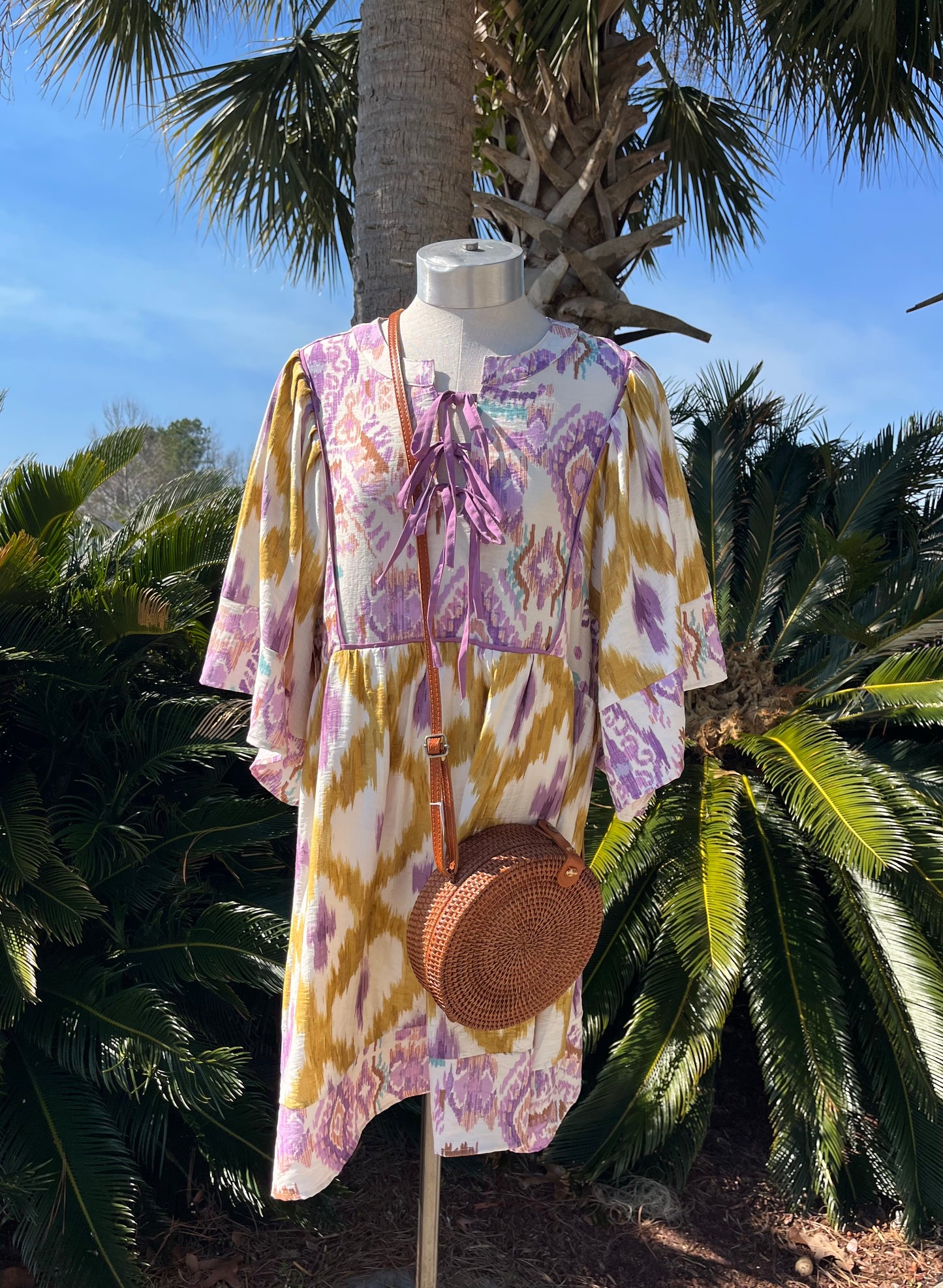 Golden Yellow Mix Print dress