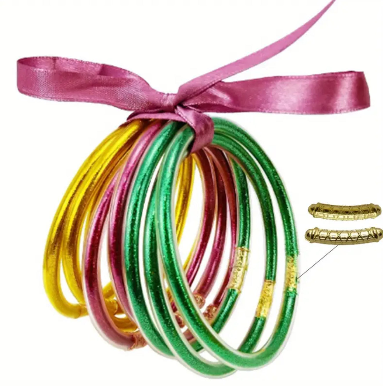 Multicolor Jelly Bangle Set