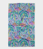 Pink Flamingo Tea Towel Geometry