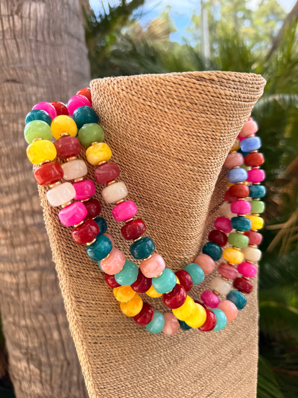 Multi Color Beaded Necklace