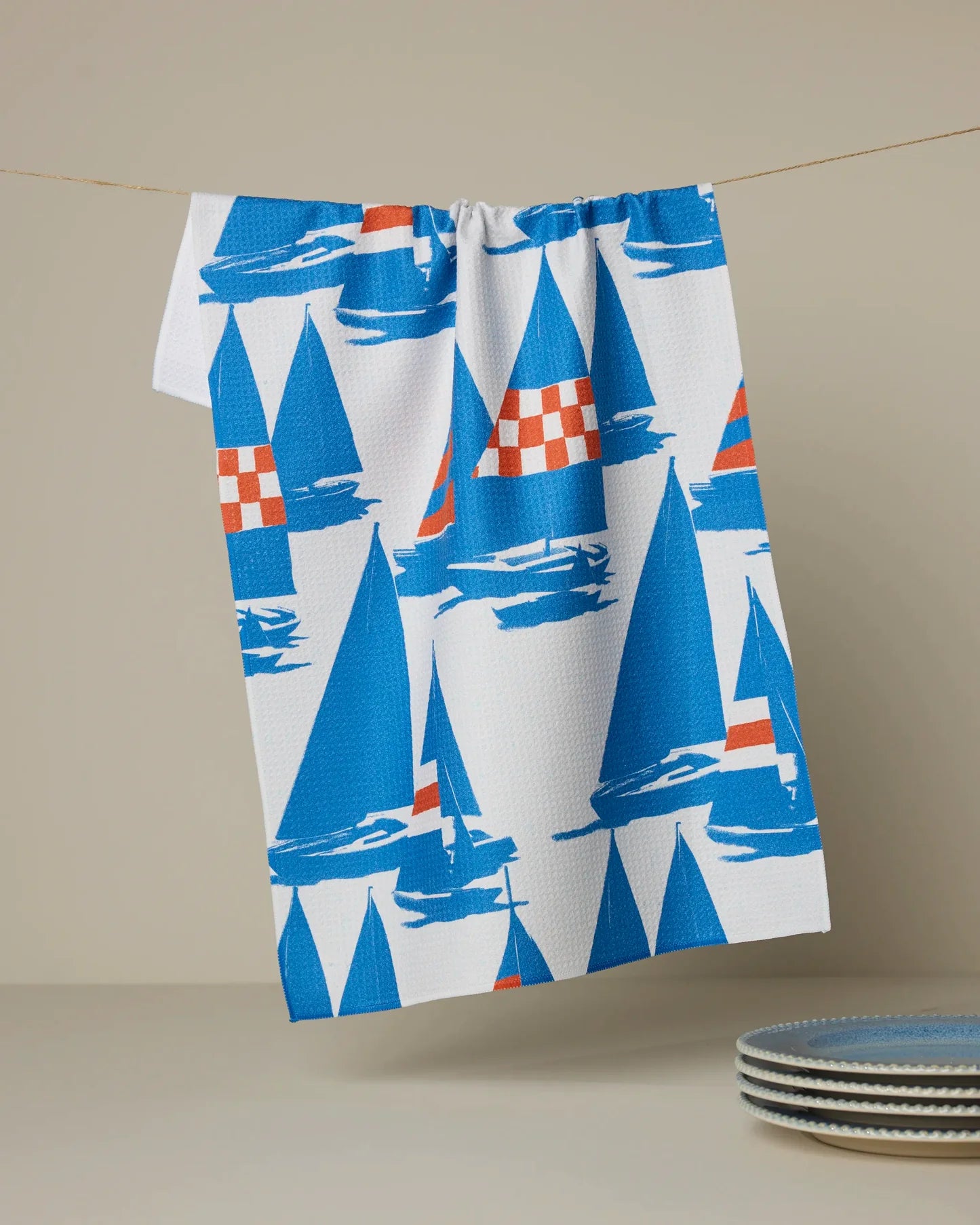 Nautical Mile Tea Towel Geometry