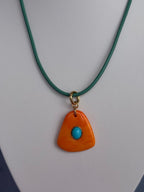 Beach Combing Necklace - Turquoise & Orange - Smith & Co.