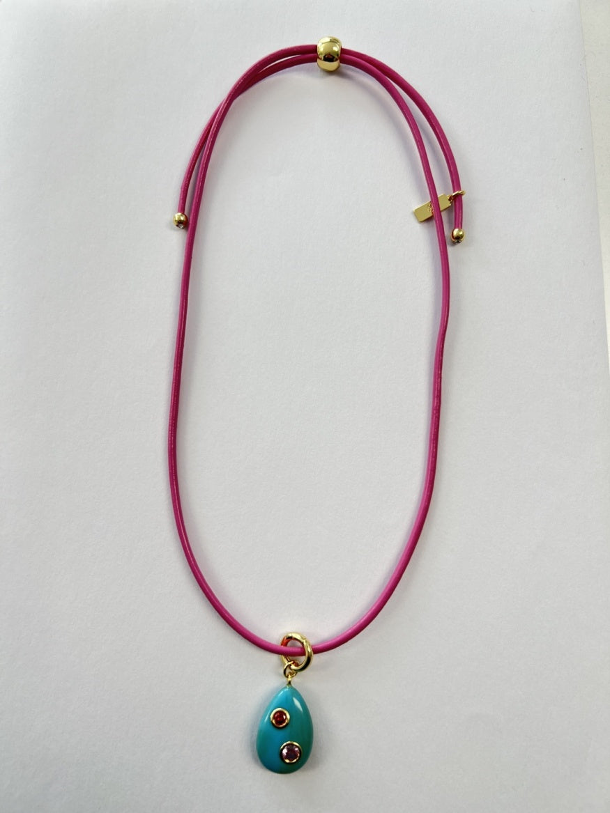 Beach Combing Necklace - Pink & Turquoise - Smith & Co.