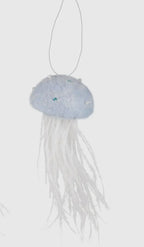 Blue Felt Jellyfish Ornament