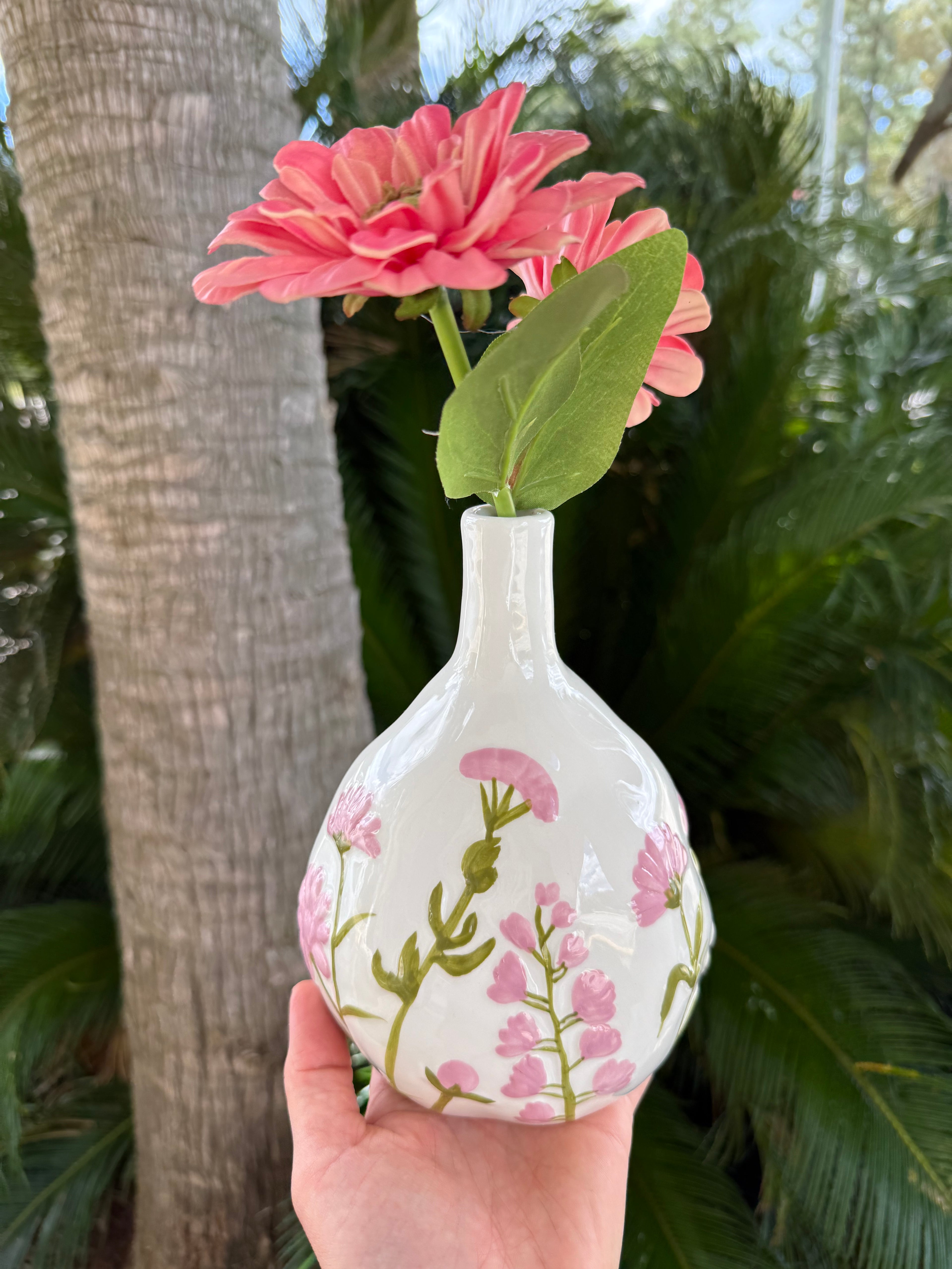 Pink Floral Vases