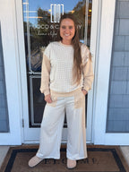Checkered Wide Leg Pant Set
