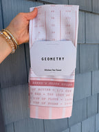Cheat Sheet Tea Towel Geometry