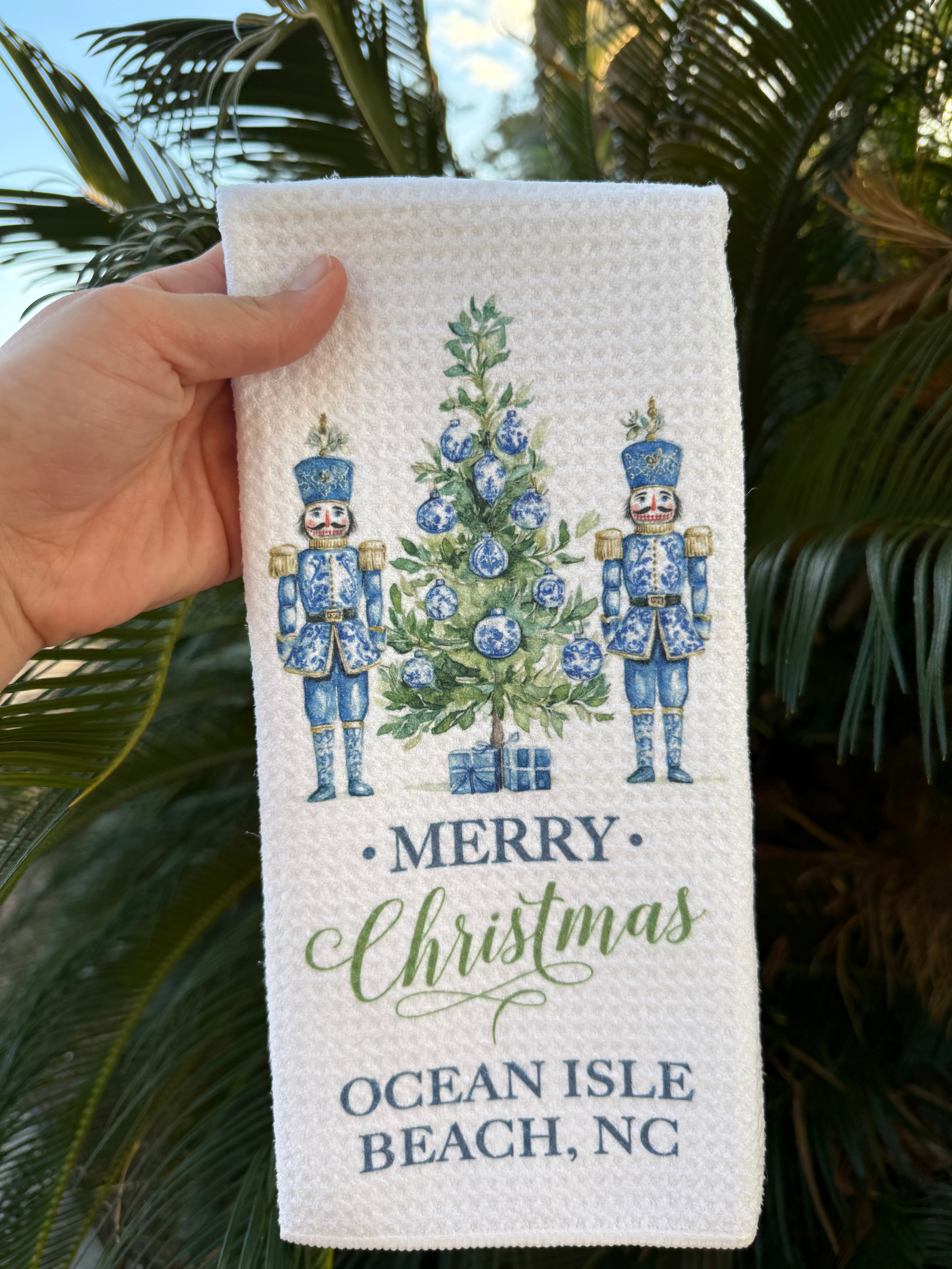 Merry Christmas Ocean Isle Beach Towel